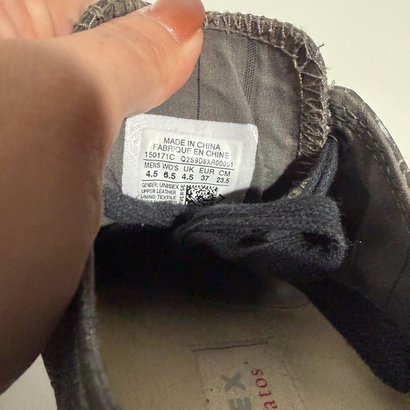 Converse X Chuck Taylor Ox John Varvatos Pebbled Black Leather Size 6.5 - Picture 9 of 9